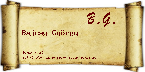 Bajcsy György névjegykártya
