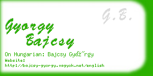 gyorgy bajcsy business card